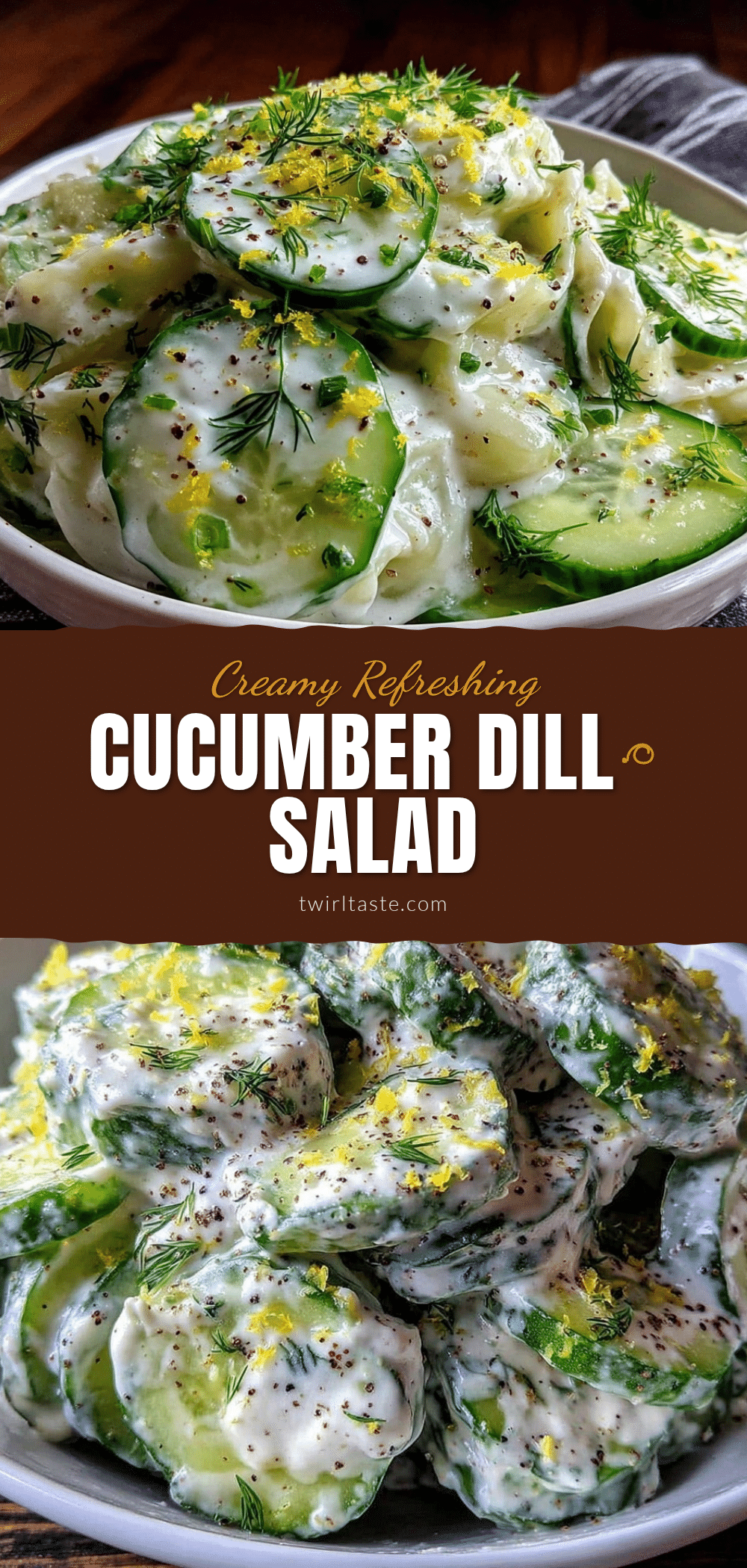 cucumber dill salad with Greek yogurt recipe