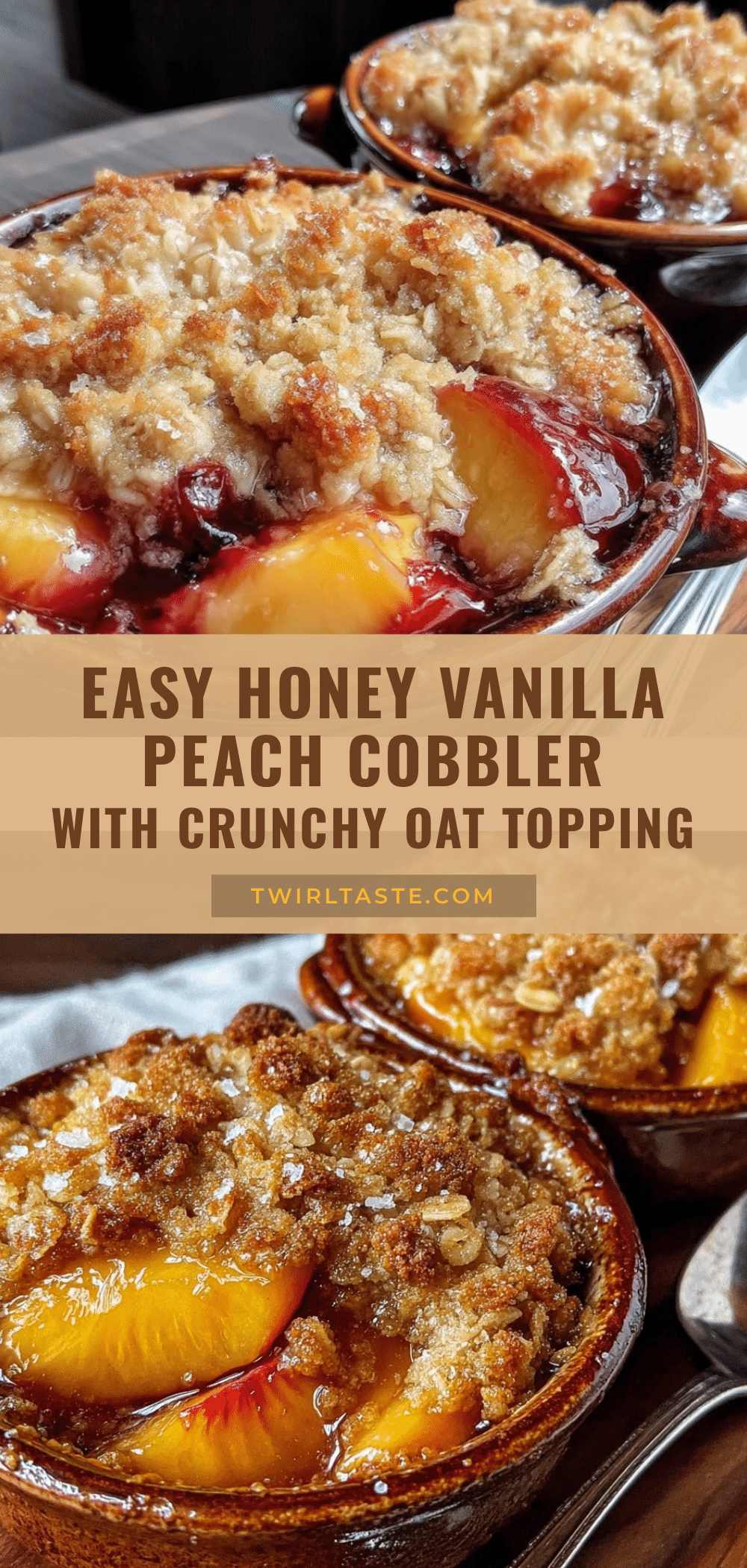 Easy Honey Vanilla Peach Cobbler recipe