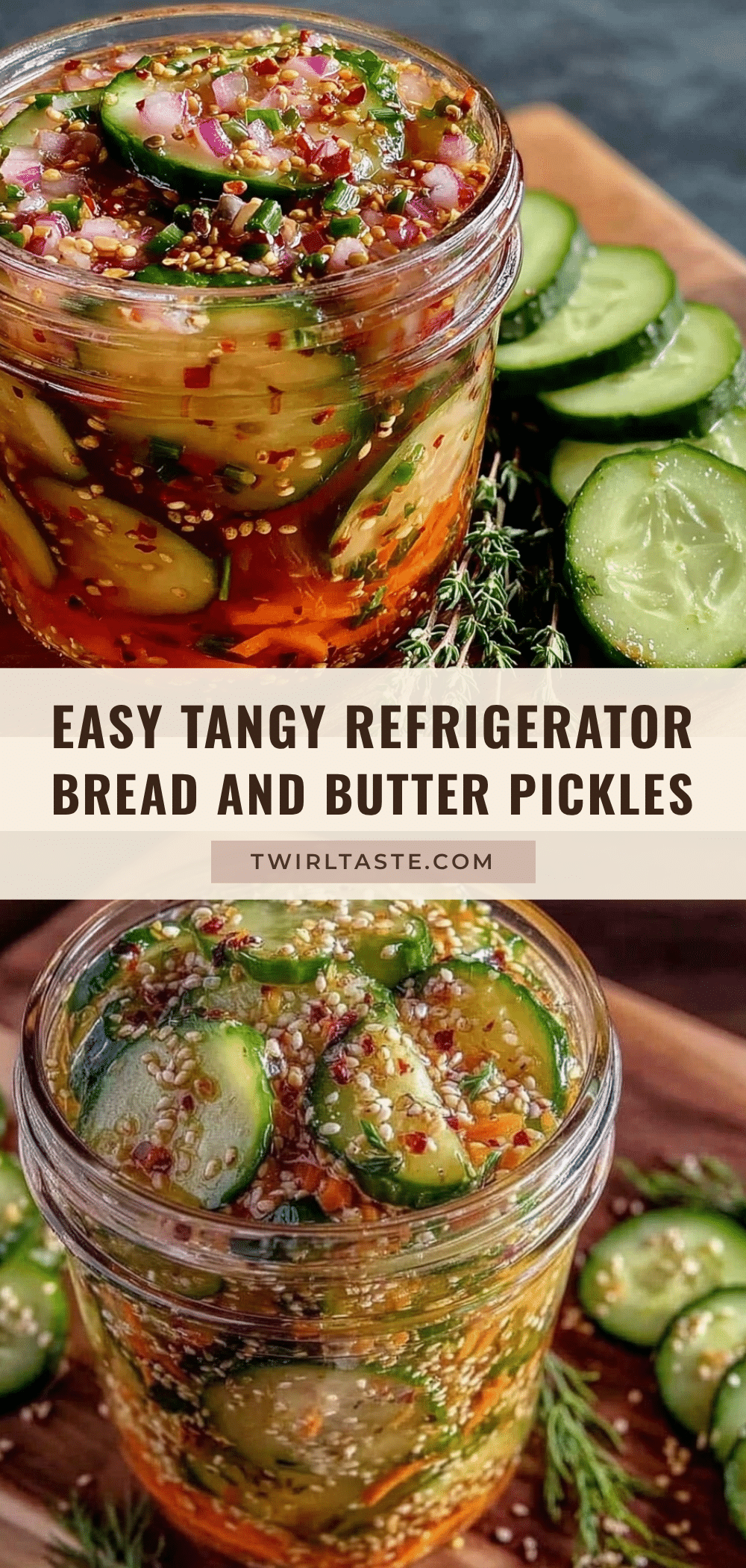easy tangy refrigerator bread and butter pickles recipe