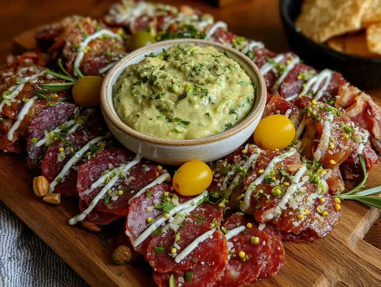 football field charcuterie board preparation steps