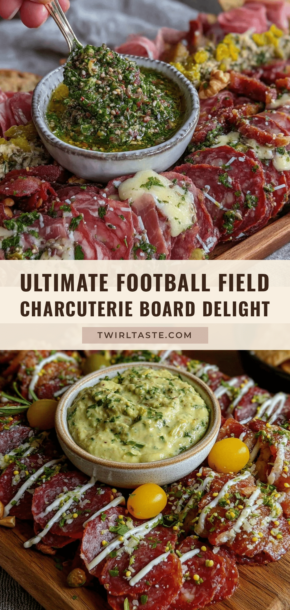 football field charcuterie board recipe