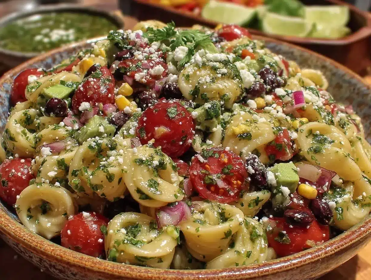 Fresh Cowboy Caviar Pasta Salad preparation steps