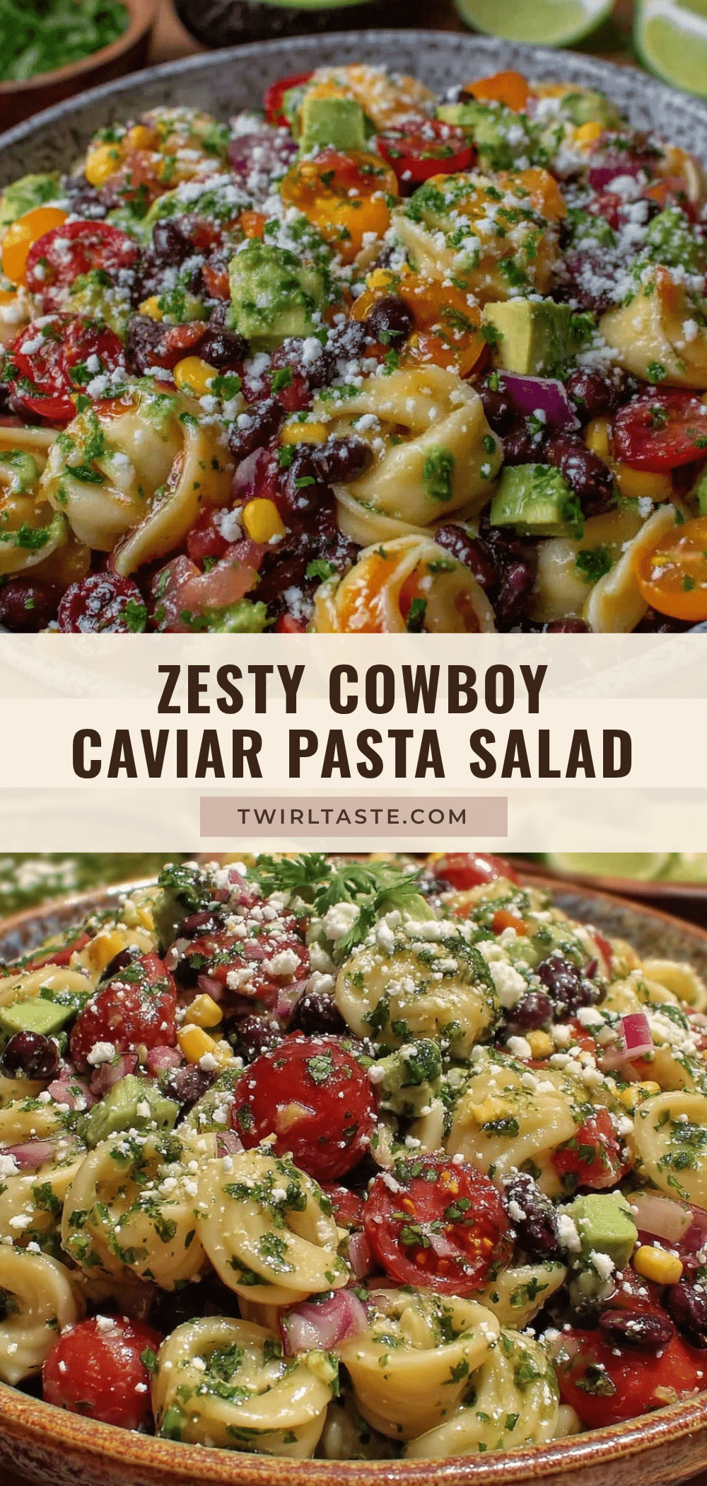 Fresh Cowboy Caviar Pasta Salad recipe