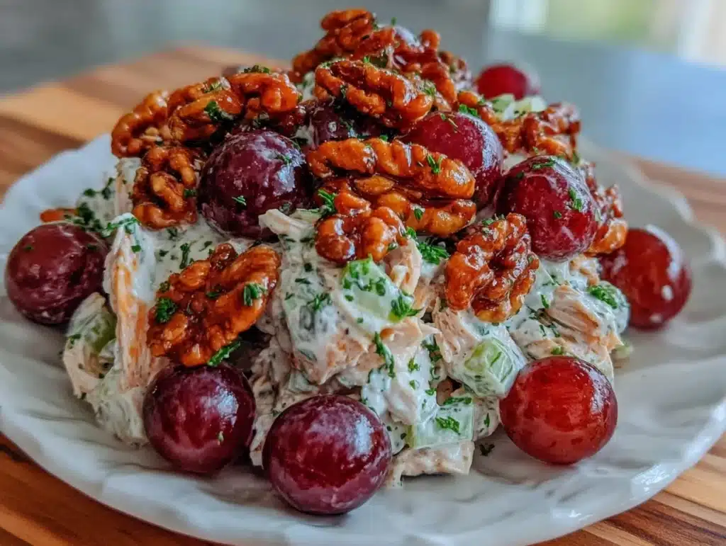 fresh greek yogurt chicken salad - featured image