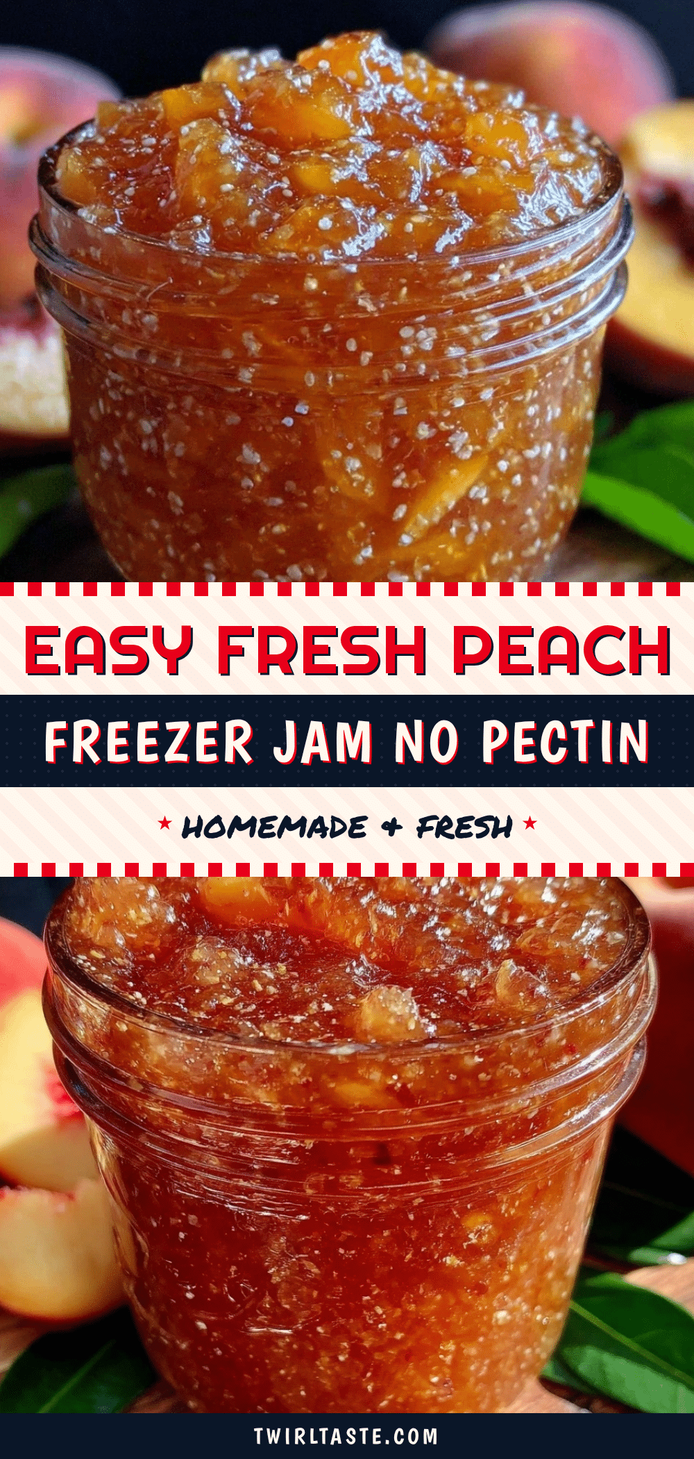 fresh peach freezer jam recipe
