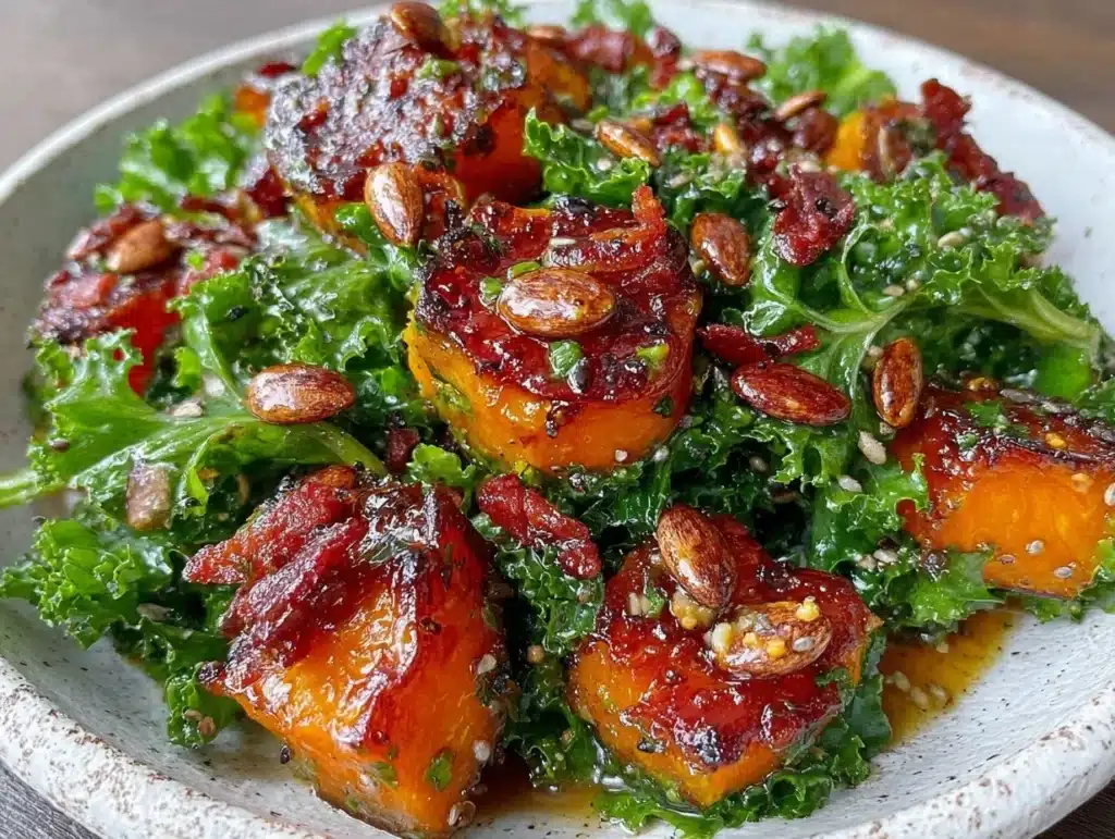 Fresh Roasted Butternut Squash and Kale Salad - featured image