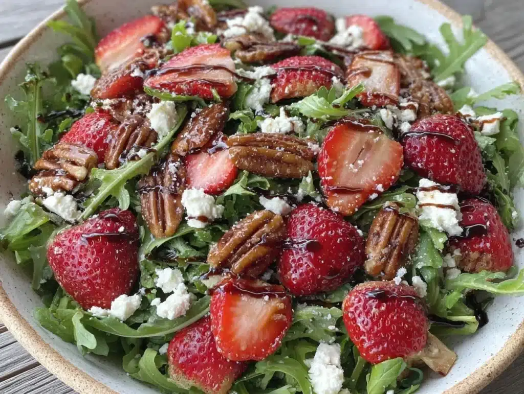 Fresh Strawberry Feta Arugula Salad - featured image