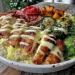 healthy high-protein chicken rice bowl - featured image