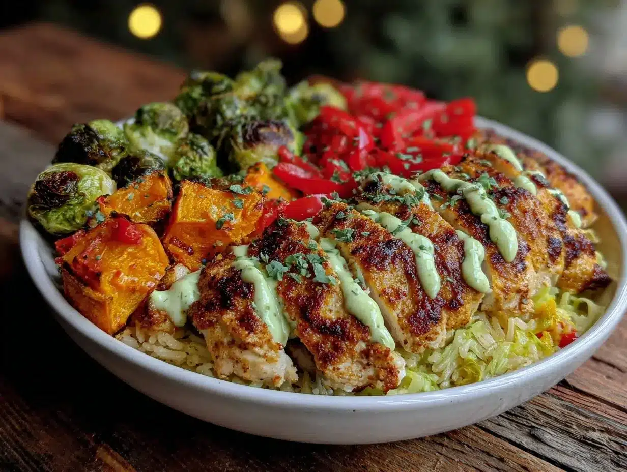 healthy high-protein chicken rice bowl preparation steps