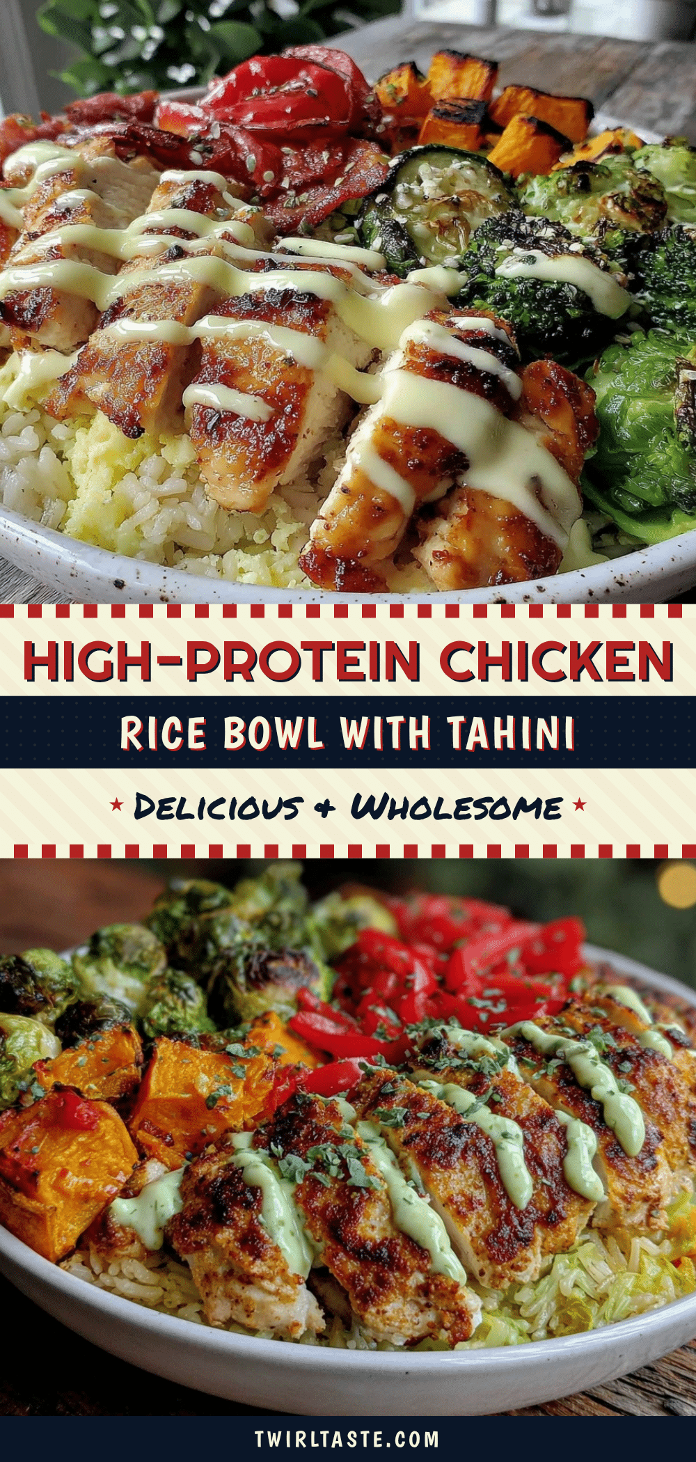 healthy high-protein chicken rice bowl recipe
