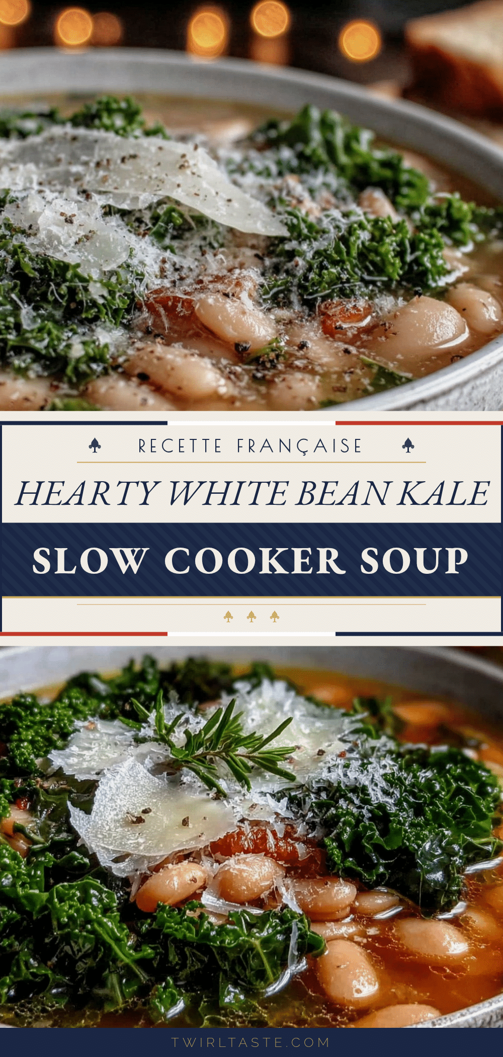 hearty white bean and kale slow cooker soup recipe