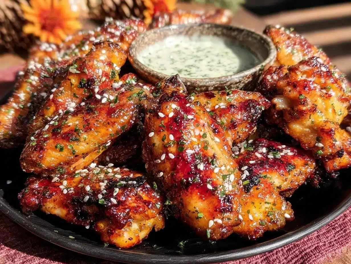 honey garlic sticky chicken wings preparation steps