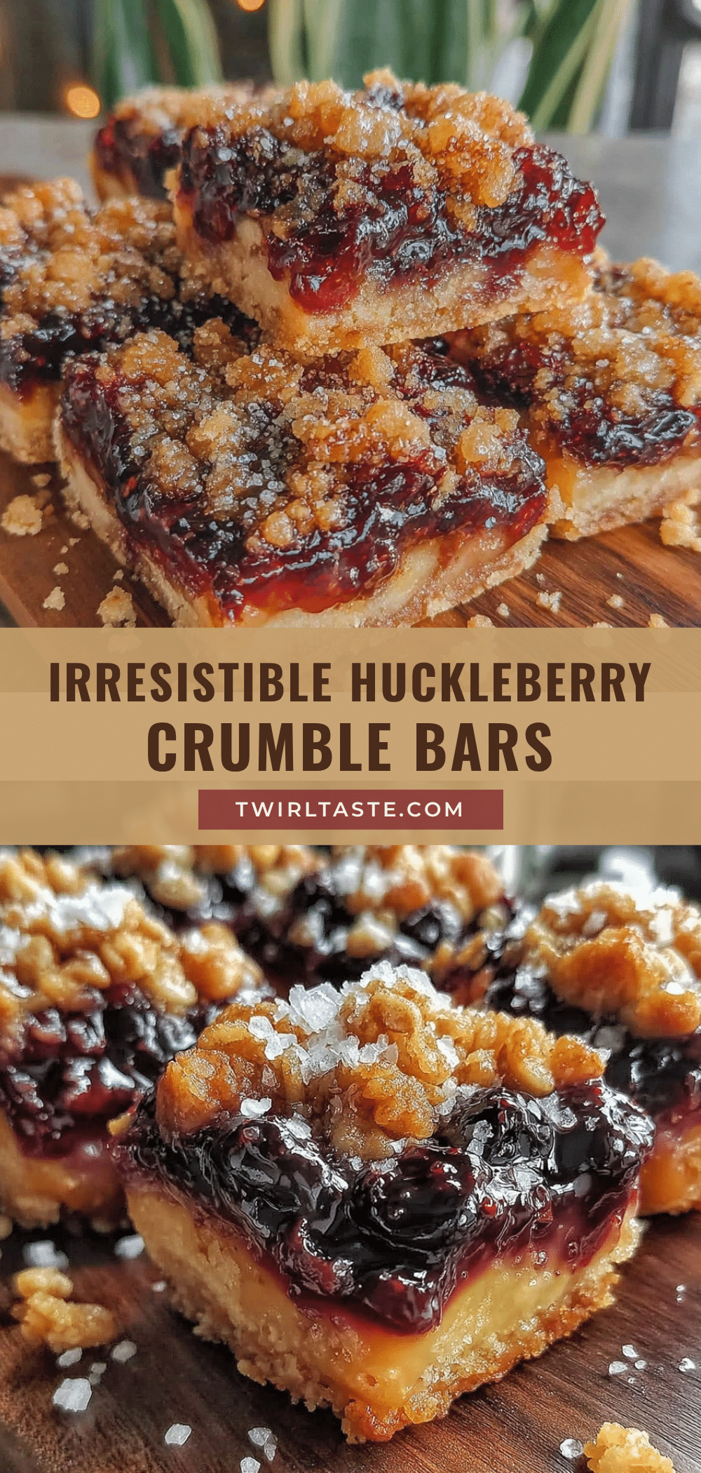 huckleberry crumble bars recipe