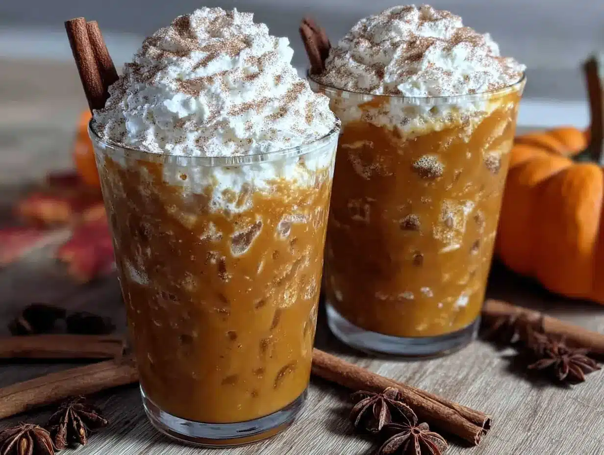 maple pumpkin cold foam iced coffee preparation steps