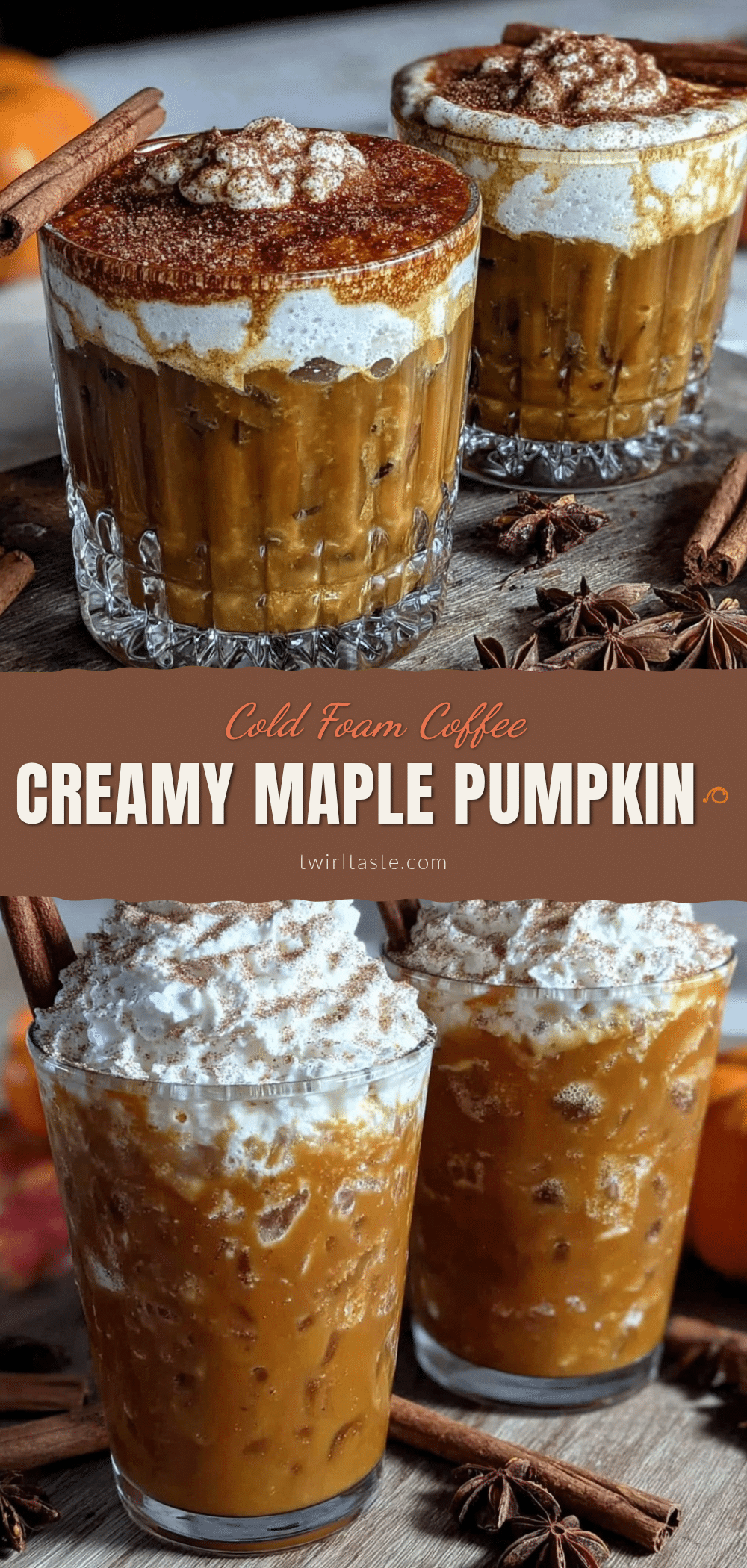 maple pumpkin cold foam iced coffee recipe