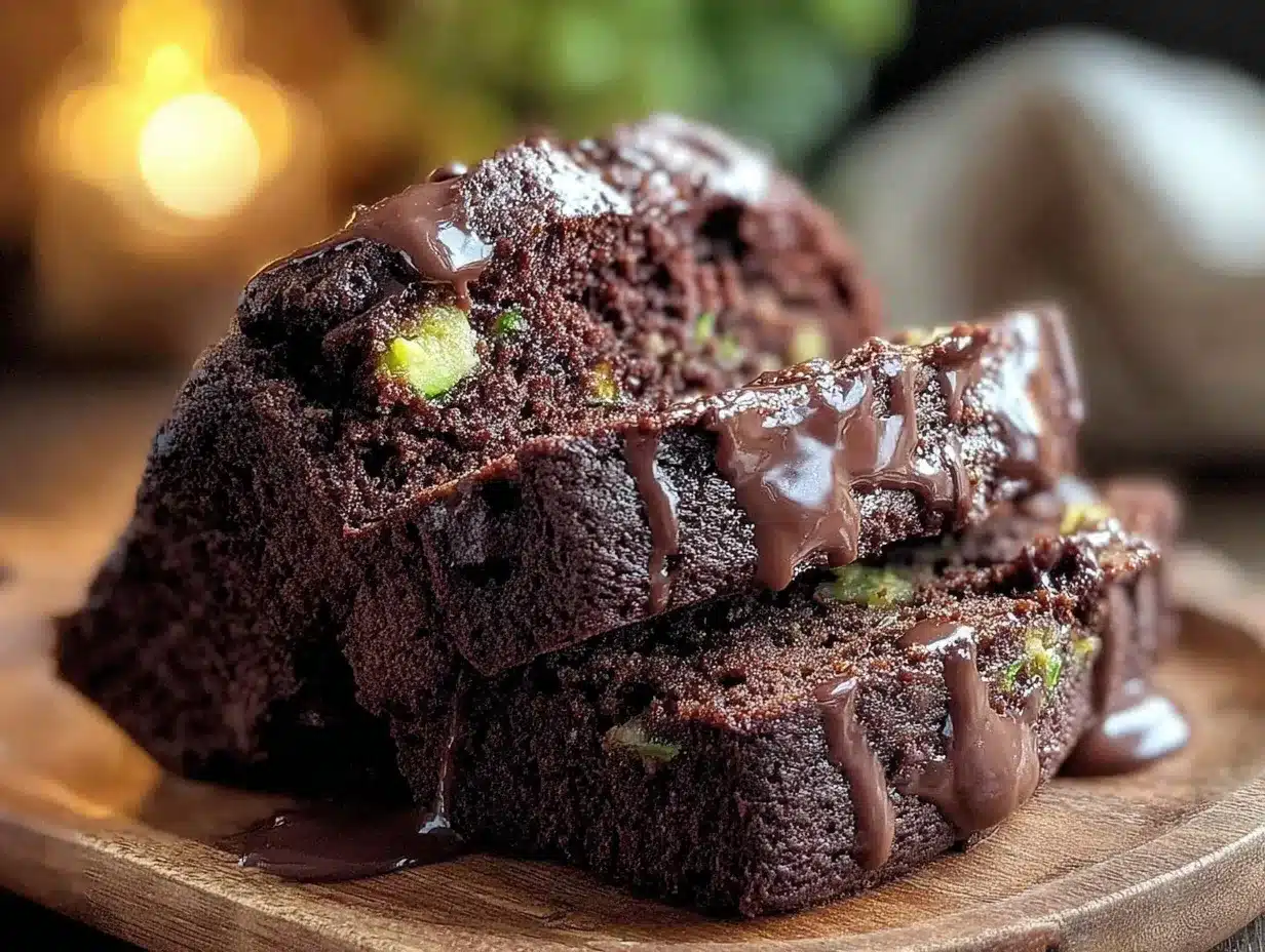 moist double chocolate zucchini bread preparation steps