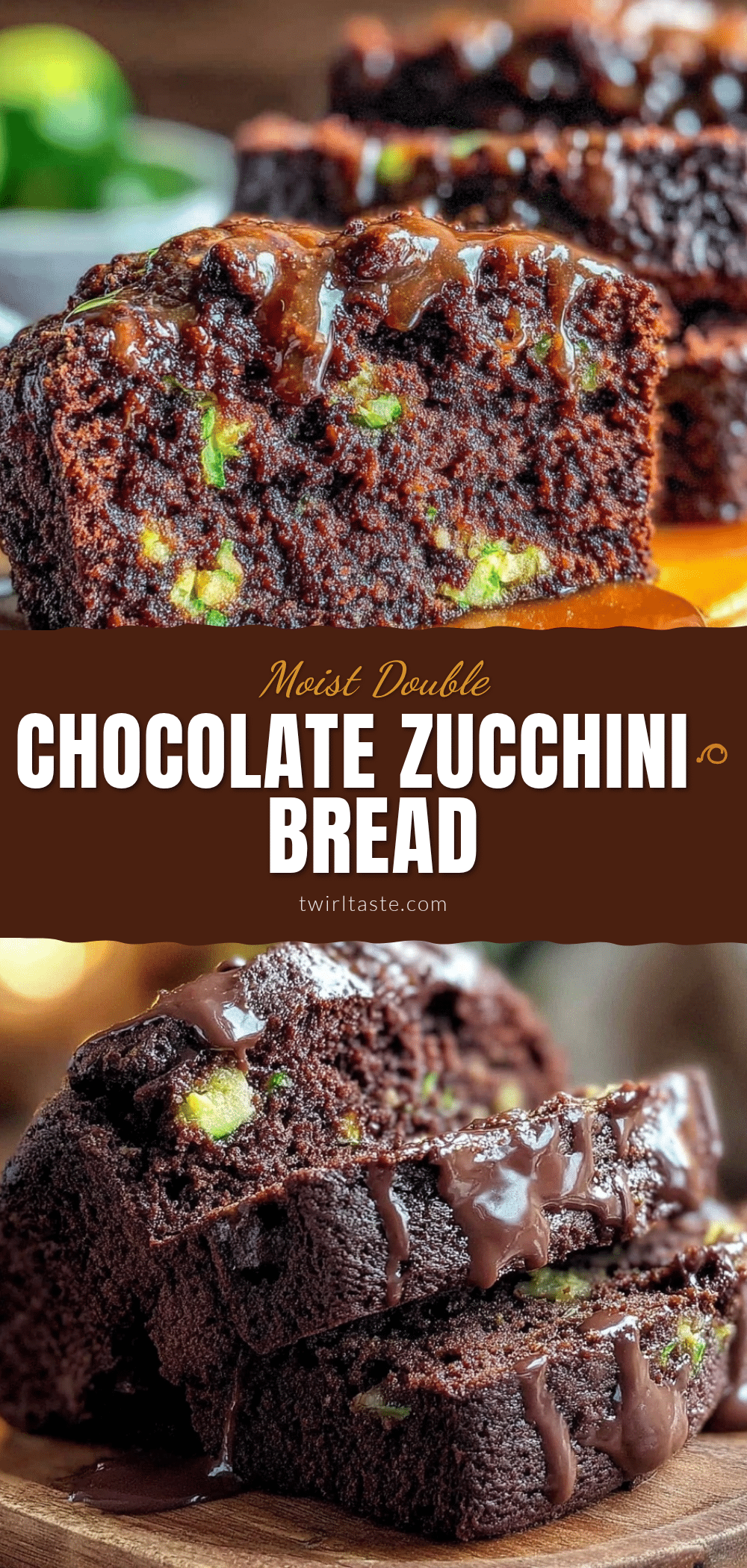 moist double chocolate zucchini bread recipe
