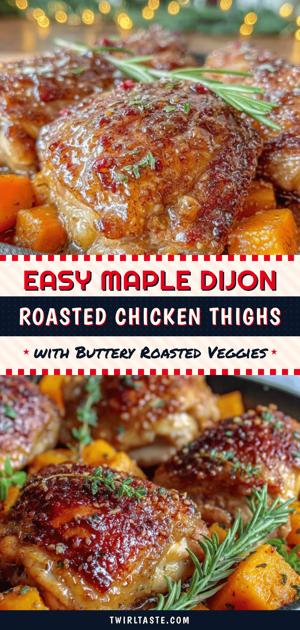 one-pan maple dijon roasted chicken thighs recipe