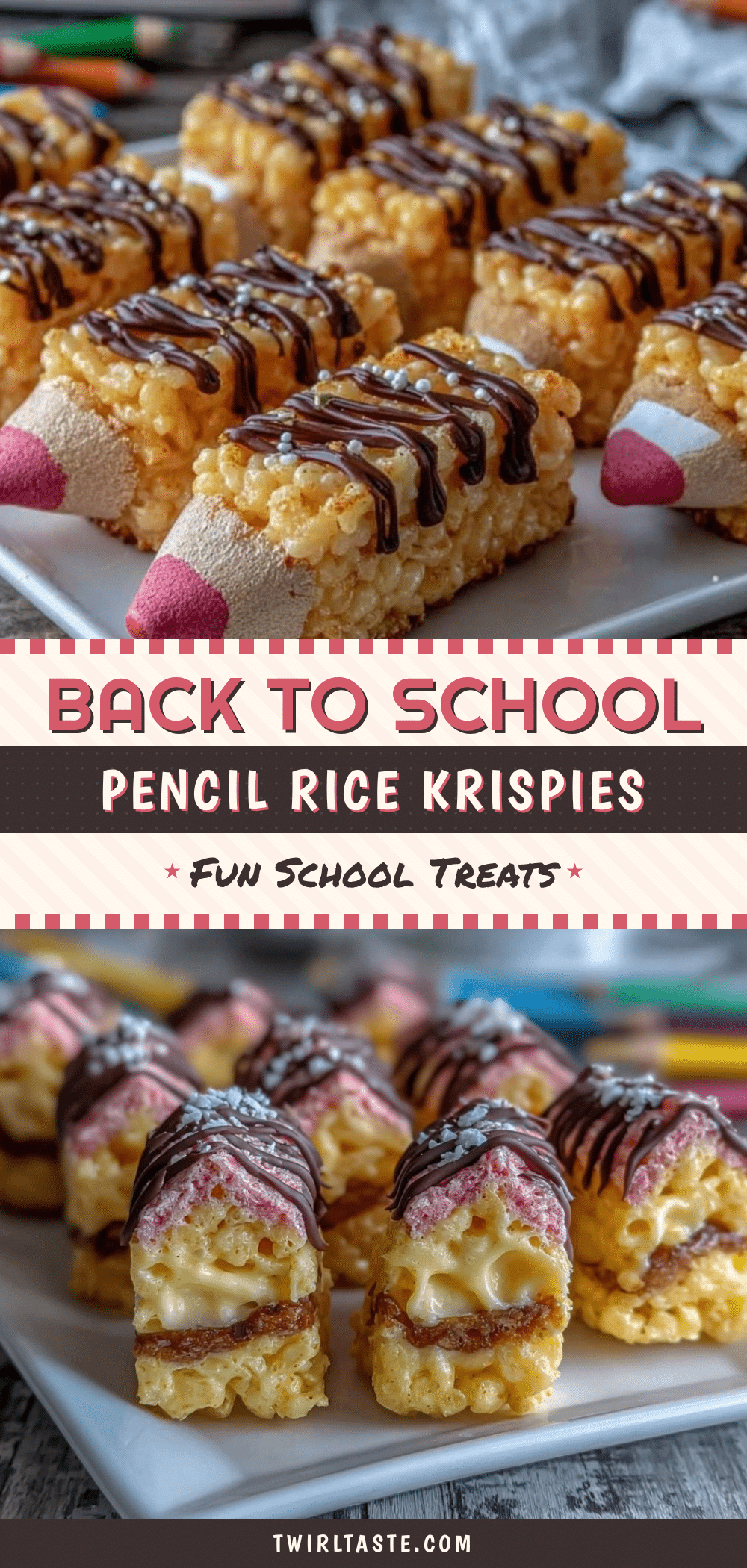 pencil shaped rice krispie treats recipe