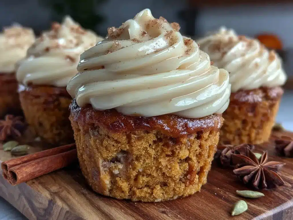 pumpkin chai latte cupcakes - featured image