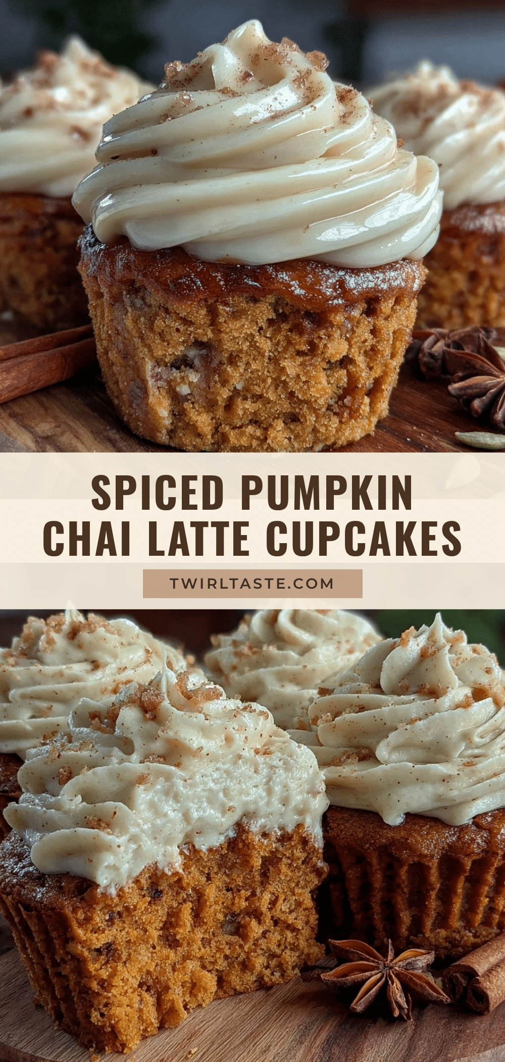 pumpkin chai latte cupcakes recipe