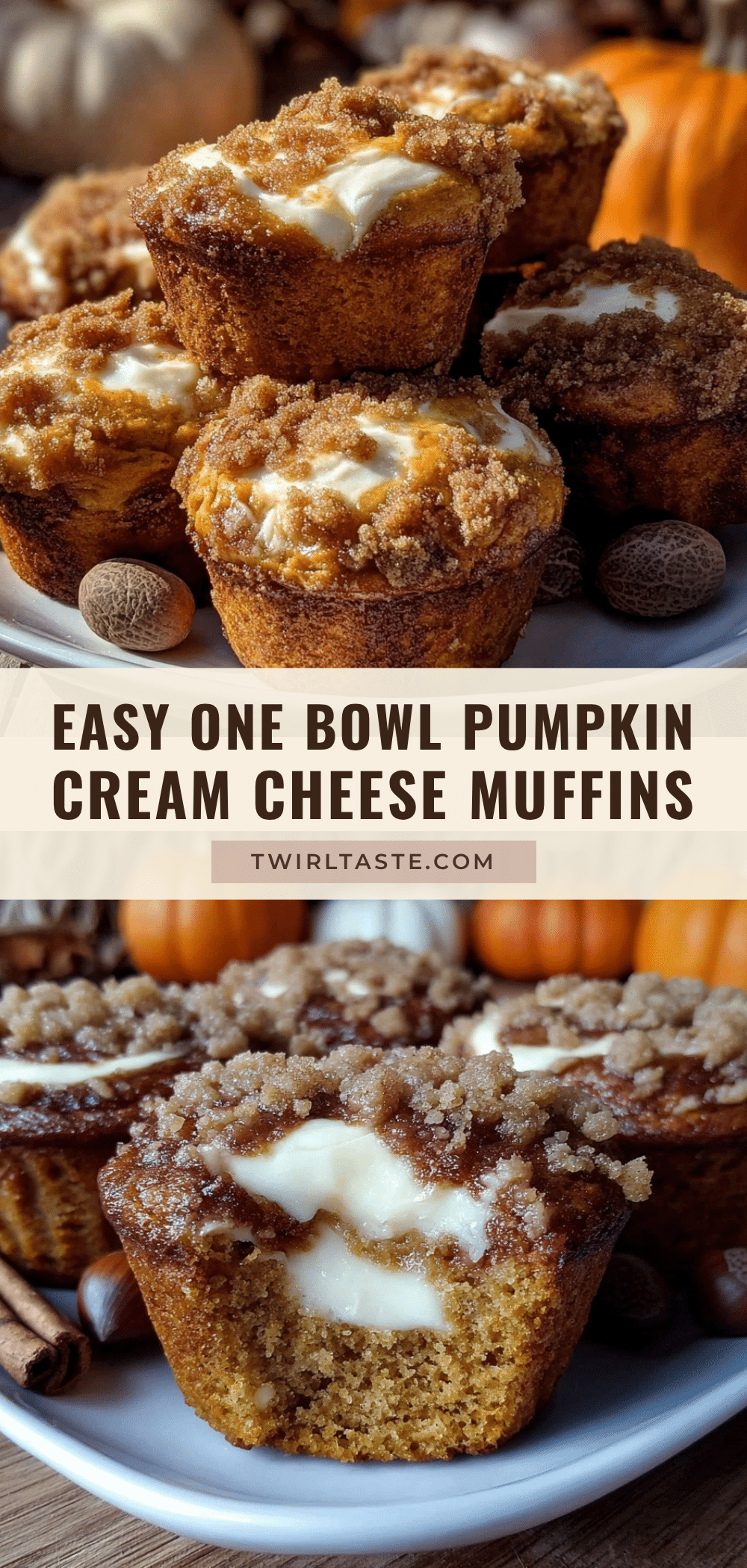 pumpkin cream cheese swirl muffins recipe