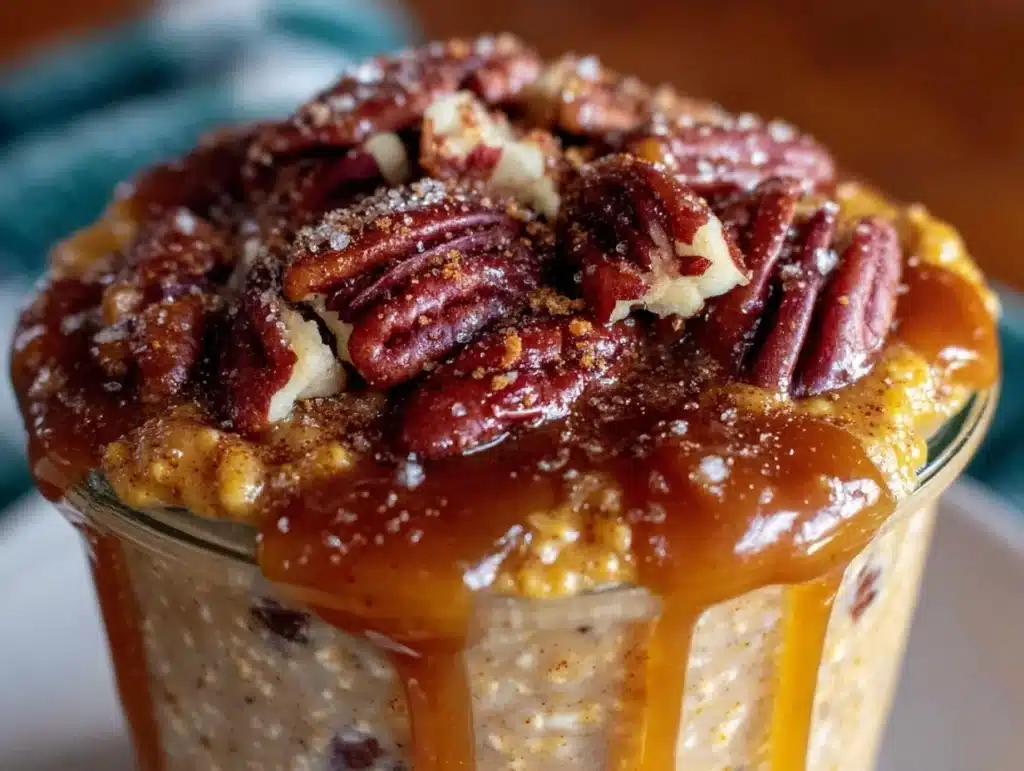 pumpkin spice overnight oats - featured image