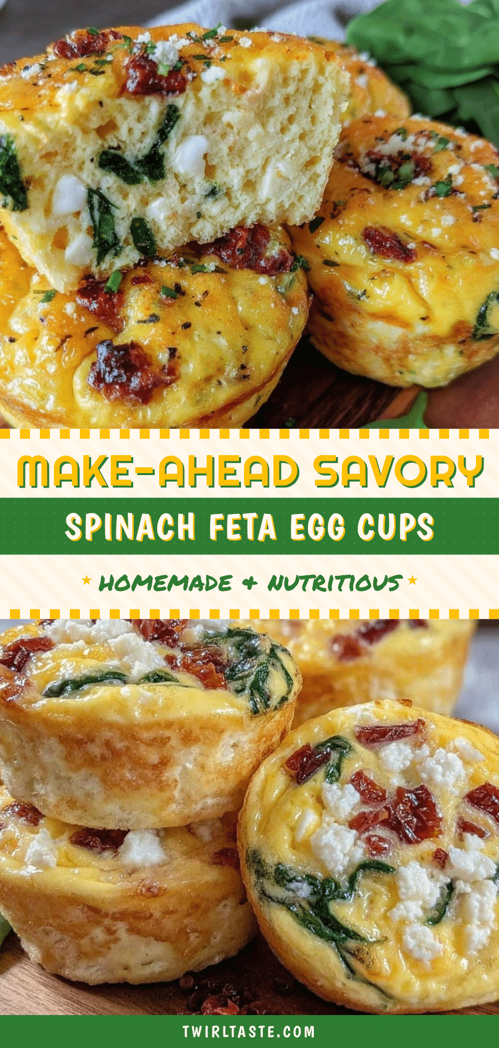 savory spinach feta egg muffin cups recipe