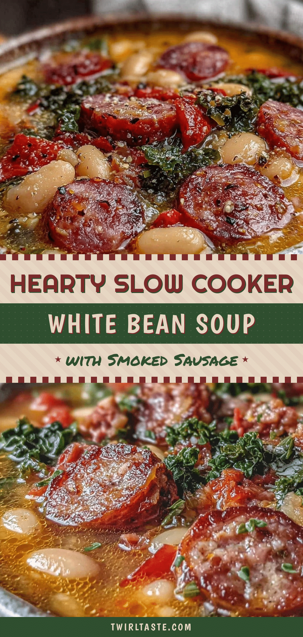 slow cooker white bean and smoked sausage soup recipe