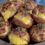 smoked Gouda buffalo chicken stuffed pretzel bites - featured image