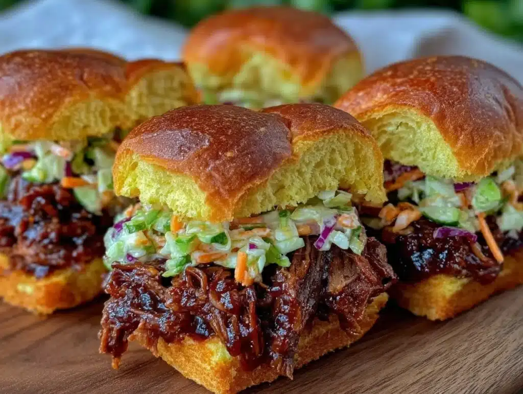 smoky bbq pulled pork sliders - featured image
