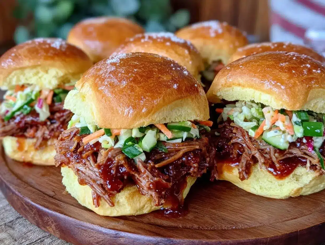 smoky bbq pulled pork sliders preparation steps