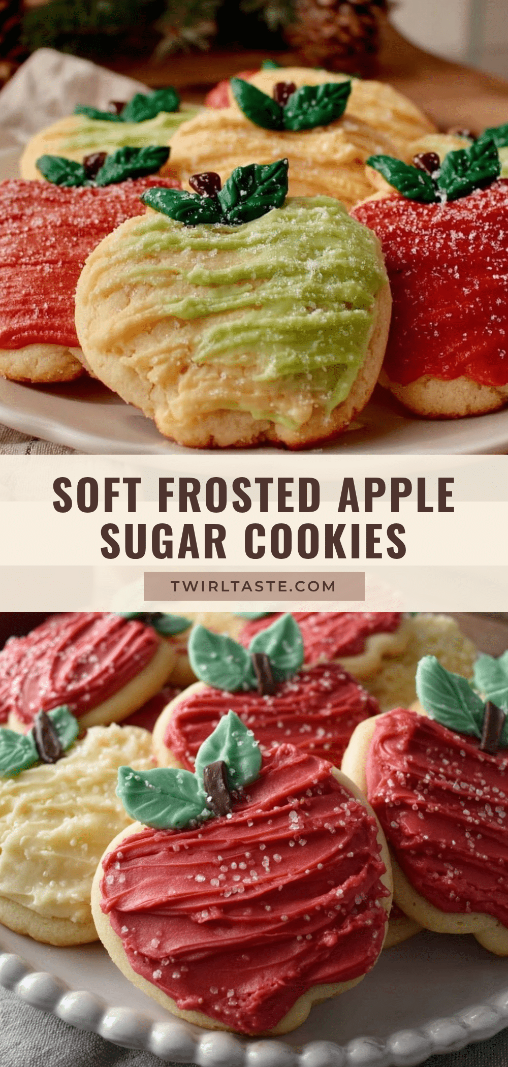 soft frosted apple sugar cookies recipe