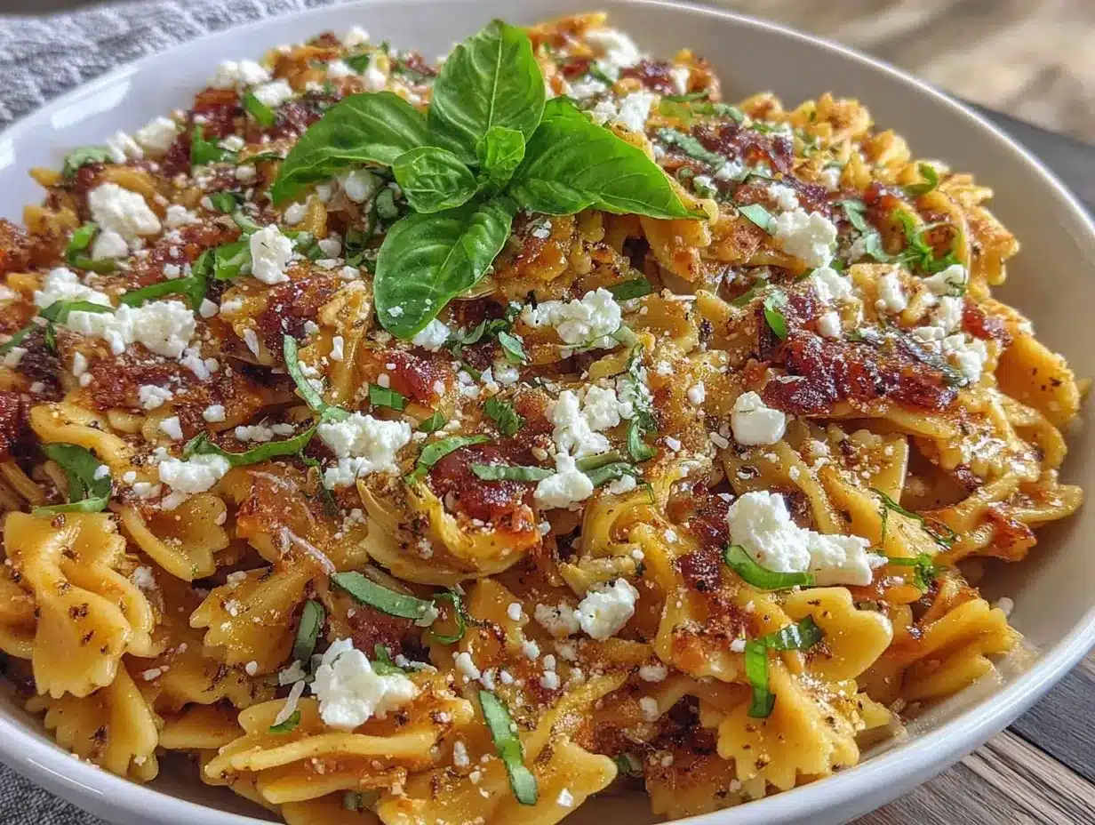 sun-dried tomato pesto pasta salad preparation steps