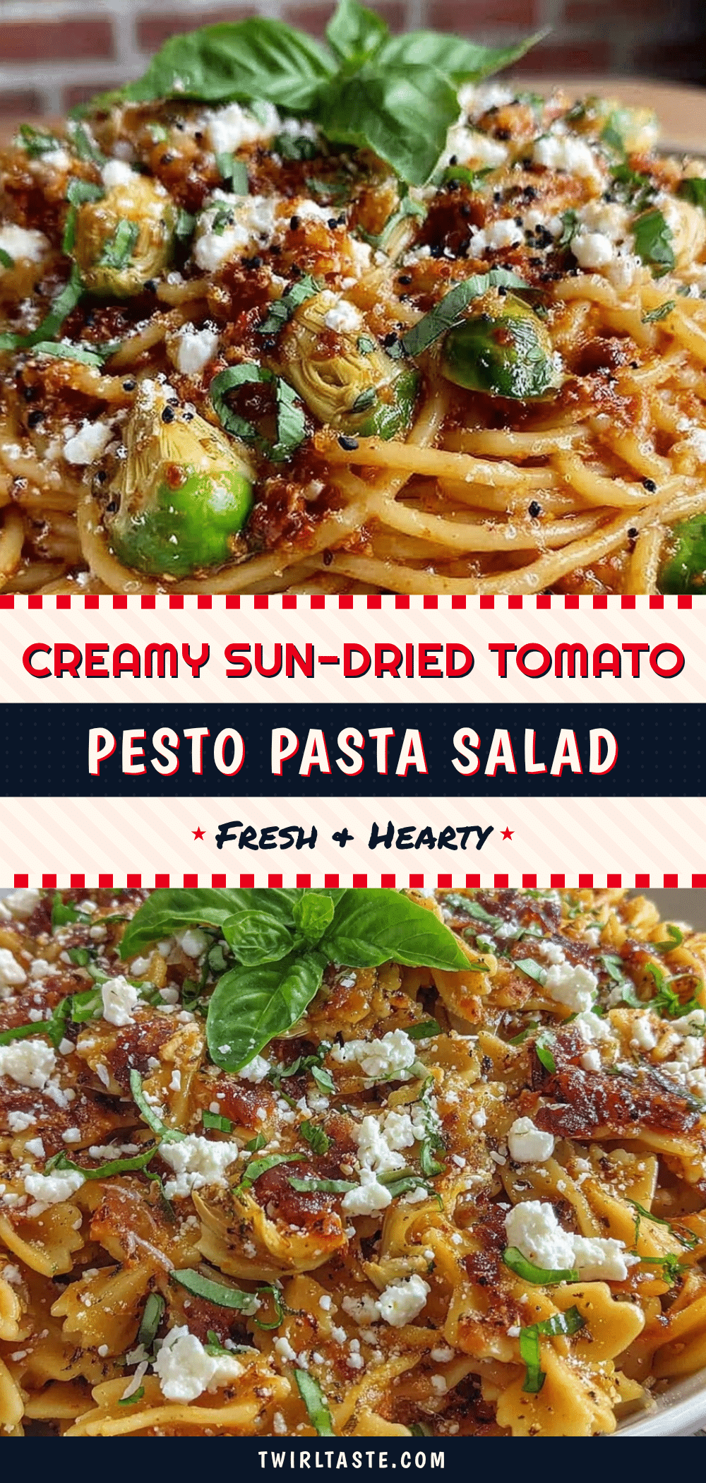 sun-dried tomato pesto pasta salad recipe