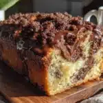 triple chocolate chunk banana bread - featured image