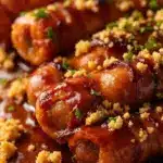 bacon-wrapped smokies with brown sugar glaze - featured image