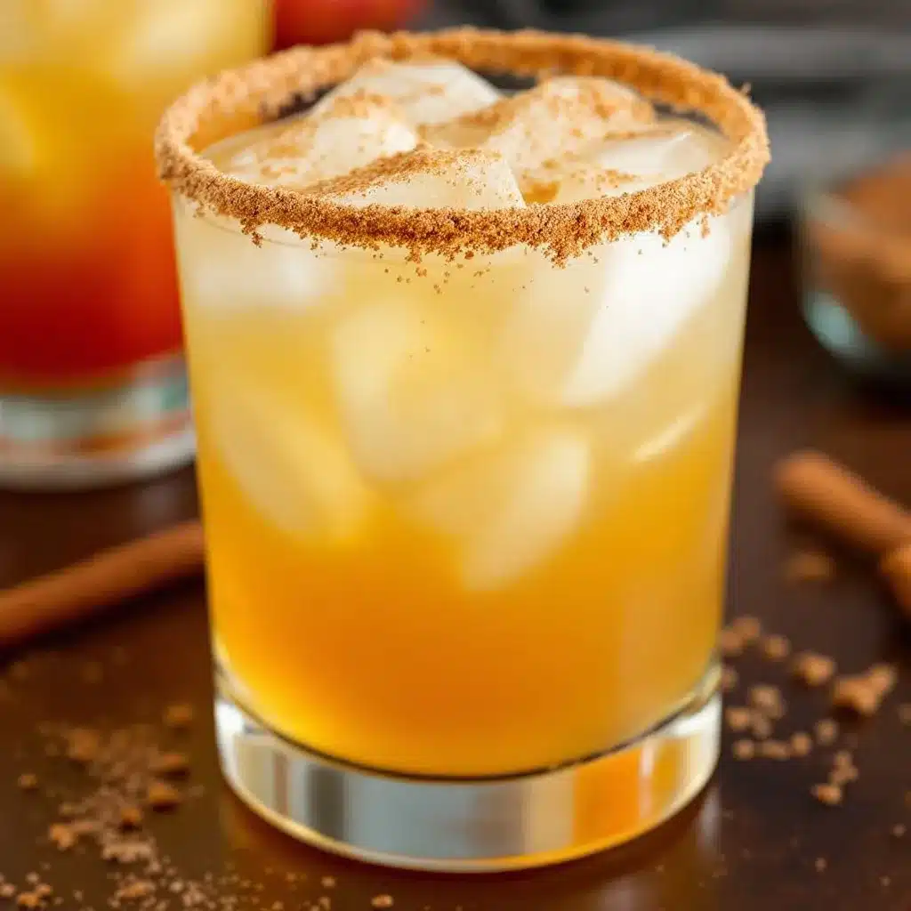 best apple cider margarita with cinnamon sugar rim preparation steps