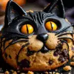 Black Cat Halloween Cookie Cake - featured image