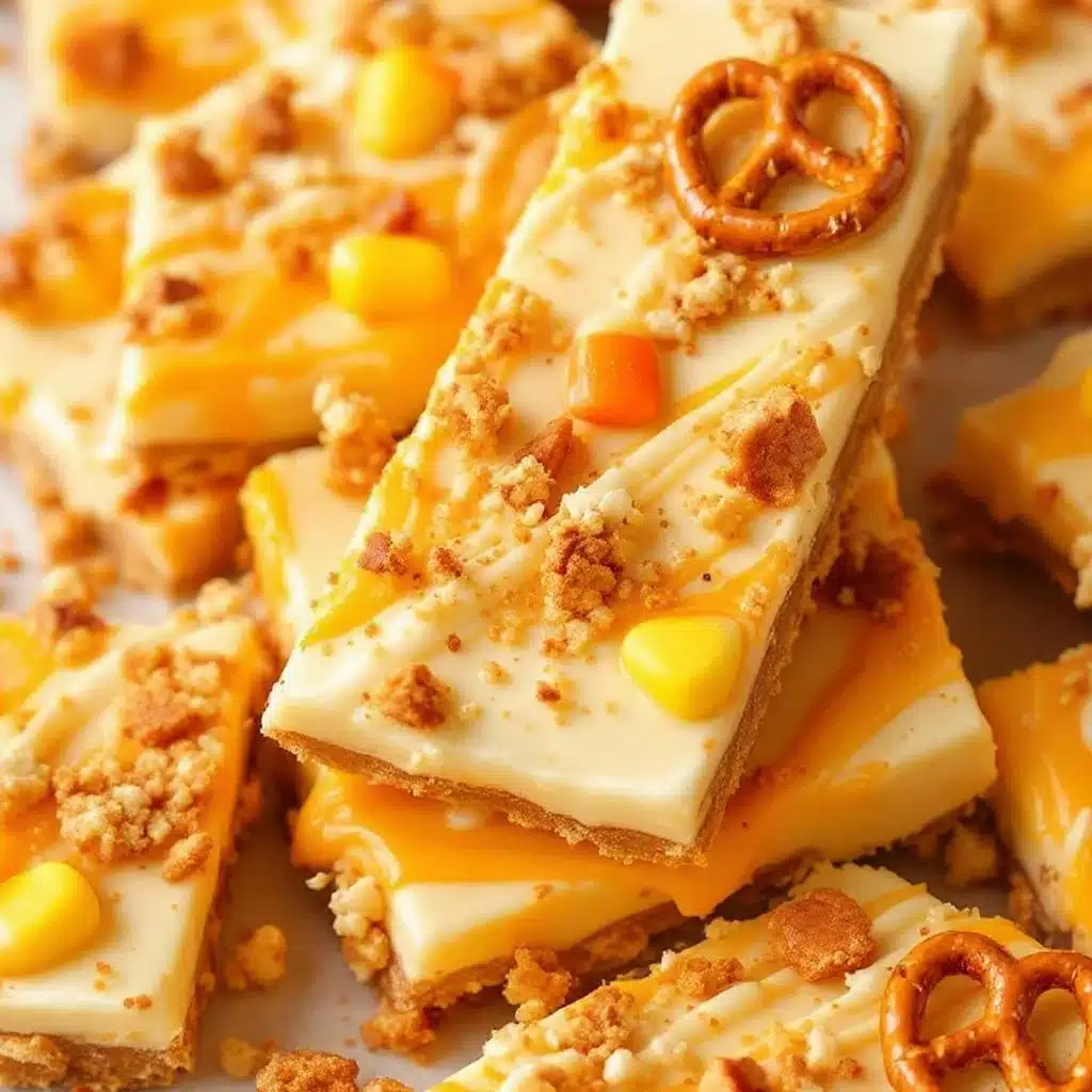 candy corn bark - featured image