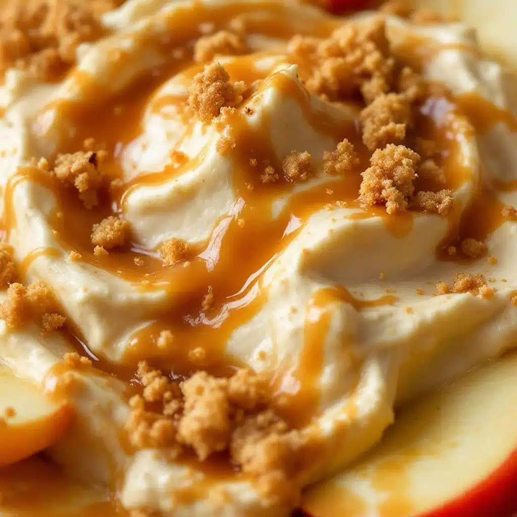 caramel apple cheesecake dip - featured image