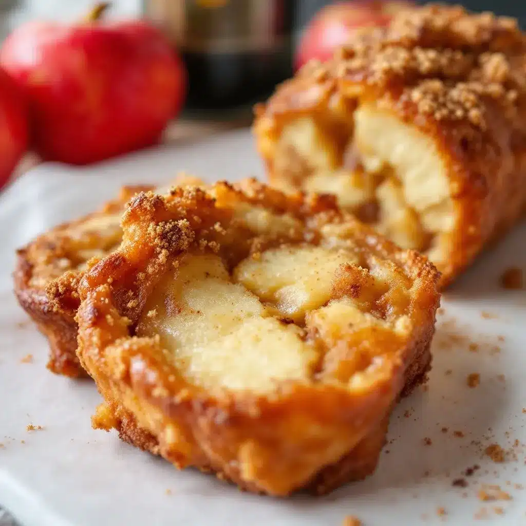 cinnamon sugar apple fritter bread preparation steps