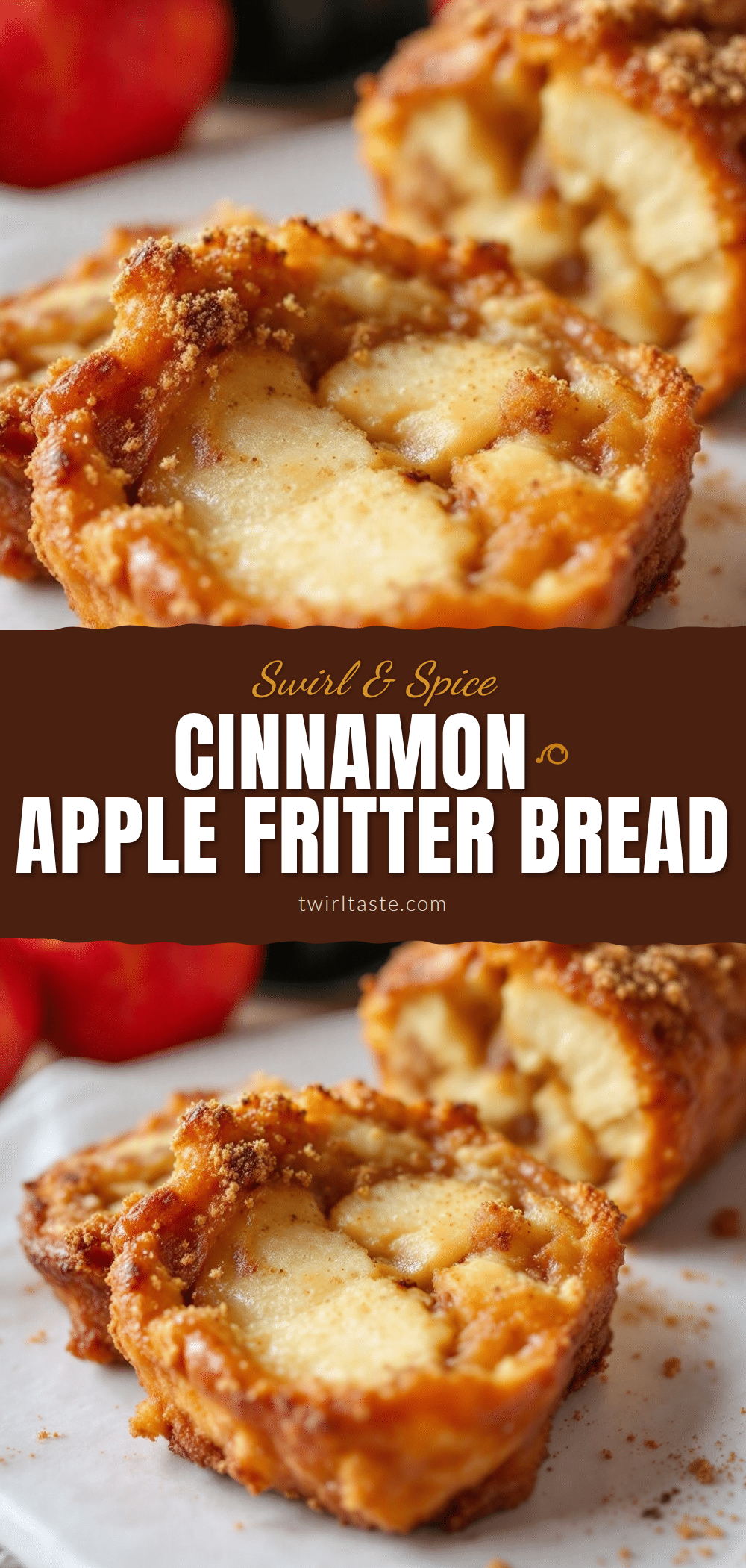cinnamon sugar apple fritter bread recipe