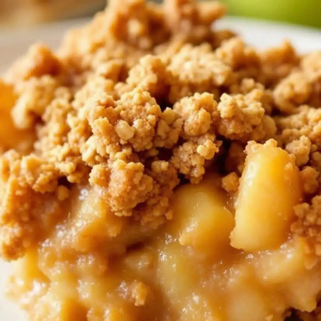 classic apple crisp with oat crumble topping - featured image
