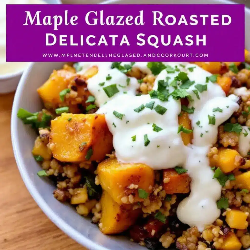 crispy maple glazed roasted delicata squash preparation steps