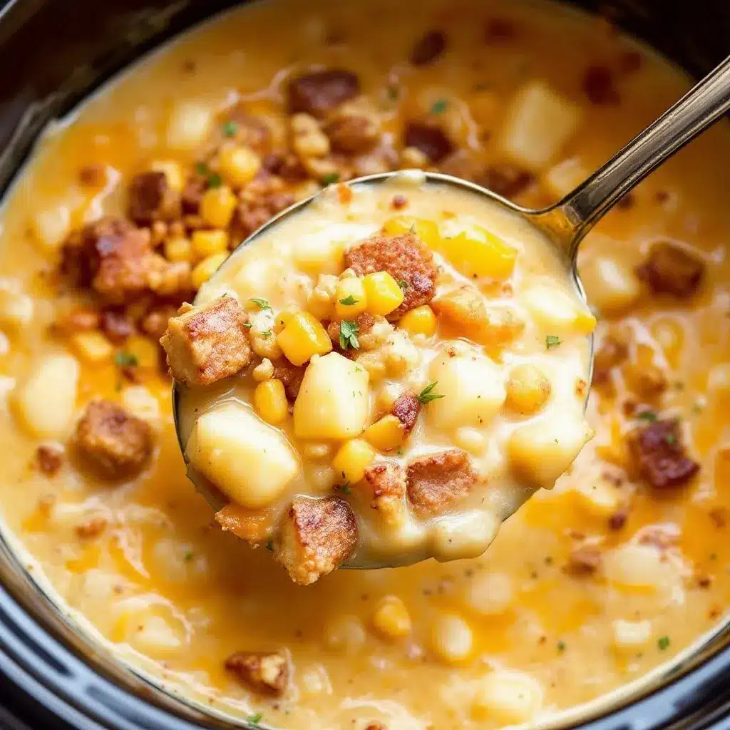 easy creamy loaded baked potato soup in the crockpot preparation steps