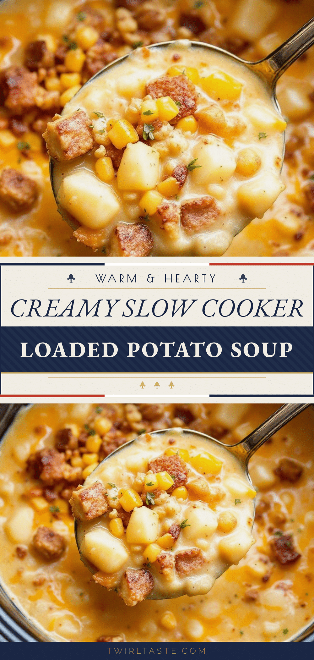 easy creamy loaded baked potato soup in the crockpot recipe