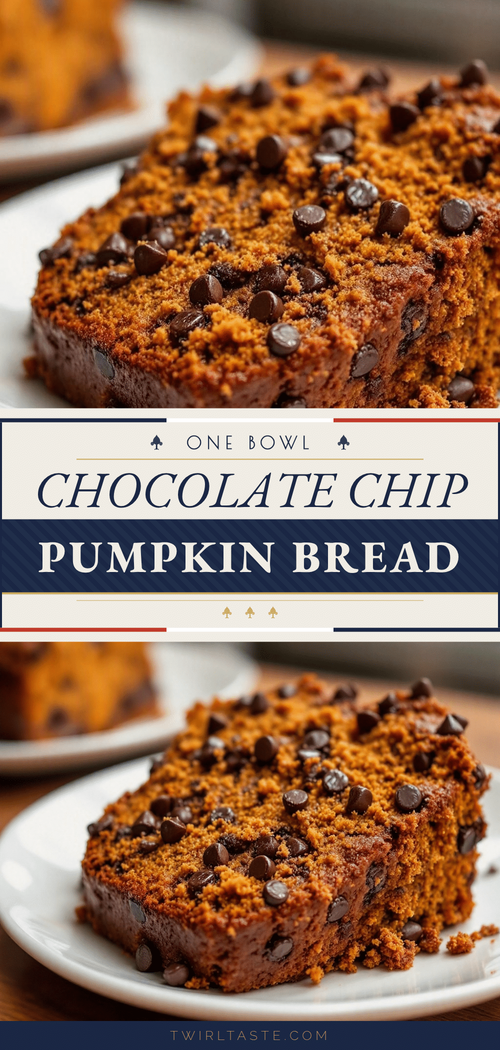 Easy One-Bowl Chocolate Chip Pumpkin Bread recipe