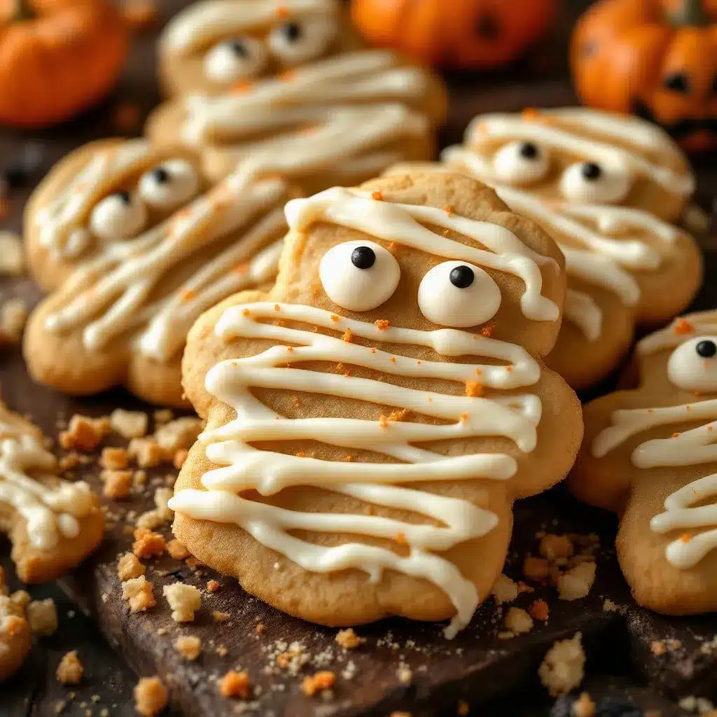 Halloween Mummy Sugar Cookies preparation steps