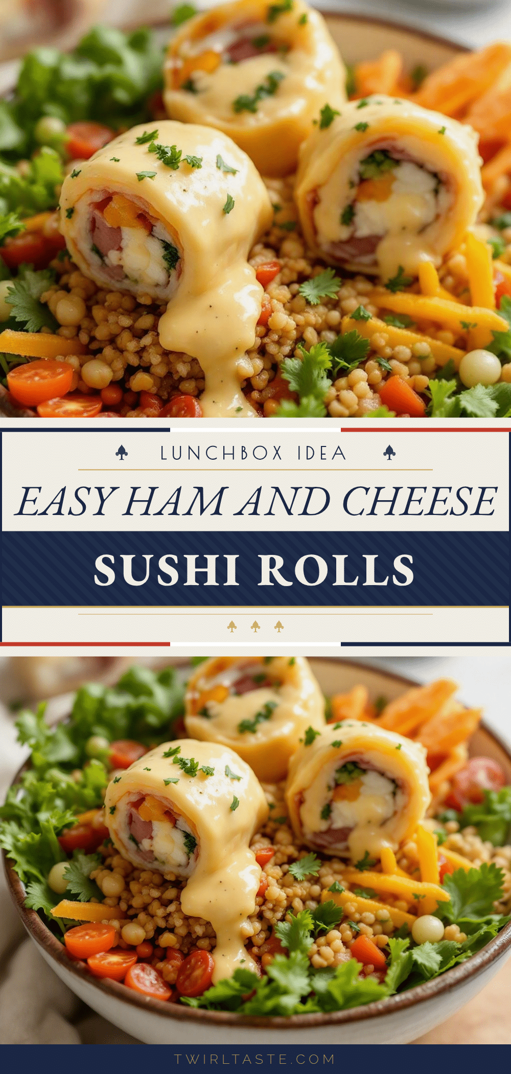 ham and cheese sushi rolls recipe